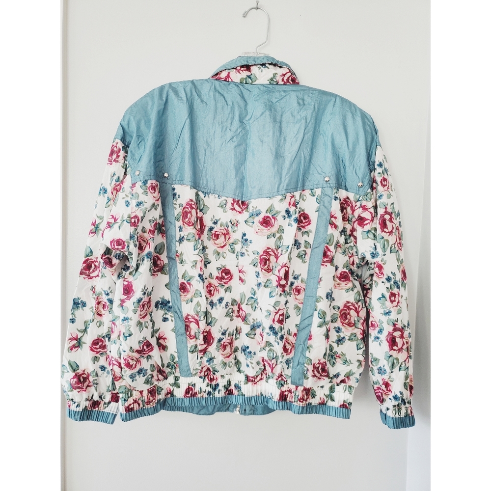 Vintage Westbound Petites Floral Windbreaker Large - Picture 2 of 10